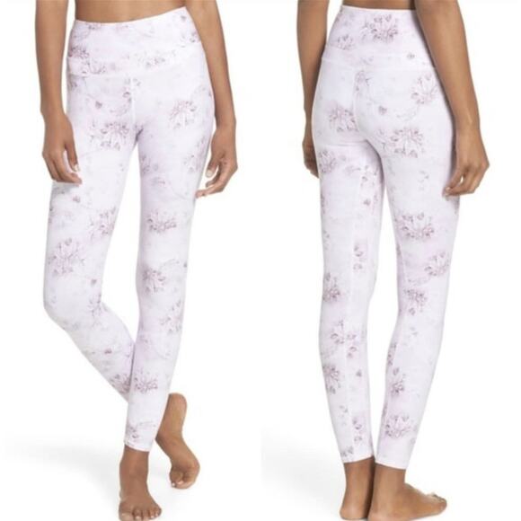 Varley Biona‎ Tight Purple Floral Leggings Sz Medium - Picture 1 of 10
